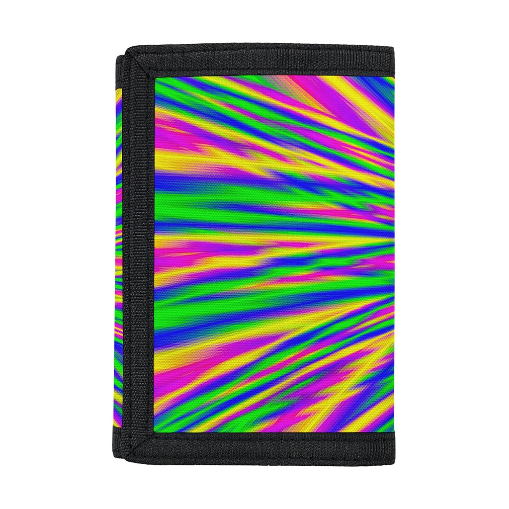 Vibrant Psychedelic Optical Illusion Trifold Wallet