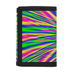 Vibrant Psychedelic Optical Illusion Trifold Wallet