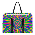 Vibrant Psychedelic Optical Illusion Utility Tote Bag