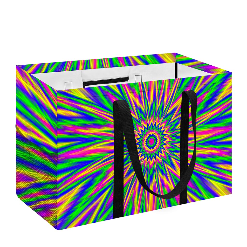 Vibrant Psychedelic Optical Illusion Utility Tote Bag