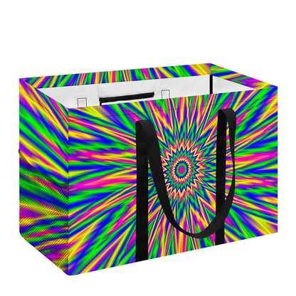 Vibrant Psychedelic Optical Illusion Utility Tote Bag