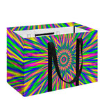 Vibrant Psychedelic Optical Illusion Utility Tote Bag