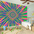 Vibrant Psychedelic Optical Illusion Wall Sticker