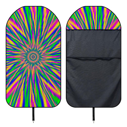 Vibrant Psychedelic Optical Illusion Waterproof Car Seat Cover