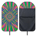 Vibrant Psychedelic Optical Illusion Waterproof Car Seat Cover