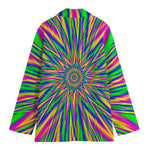 Vibrant Psychedelic Optical Illusion Women's Blazer