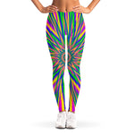 Vibrant Psychedelic Optical Illusion Women's Leggings