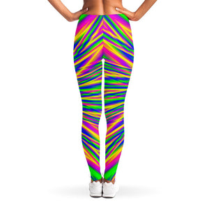 Vibrant Psychedelic Optical Illusion Women's Leggings