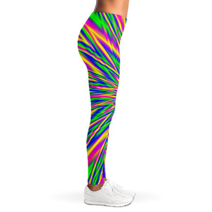 Vibrant Psychedelic Optical Illusion Women's Leggings