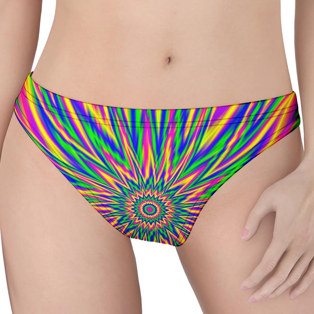 Vibrant Psychedelic Optical Illusion Women's Thong