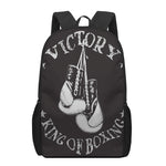 Victory King Of Boxing Print 17 Inch Backpack