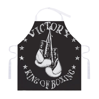 Victory King Of Boxing Print Adjustable Apron