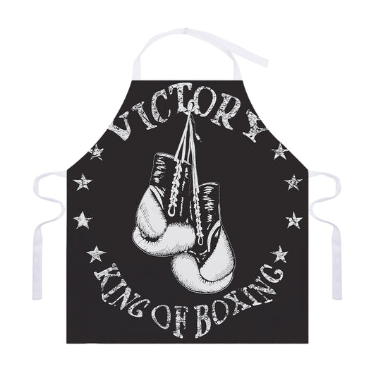 Victory King Of Boxing Print Adjustable Apron