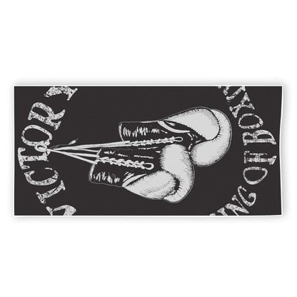 Victory King Of Boxing Print Beach Towel
