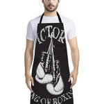 Victory King Of Boxing Print Bib Apron With Pocket
