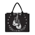 Victory King Of Boxing Print Canvas Tote Bag