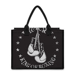 Victory King Of Boxing Print Canvas Tote Bag