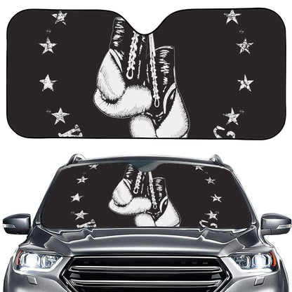 Victory King Of Boxing Print Car Windshield Sun Shade