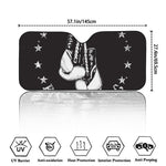 Victory King Of Boxing Print Car Windshield Sun Shade