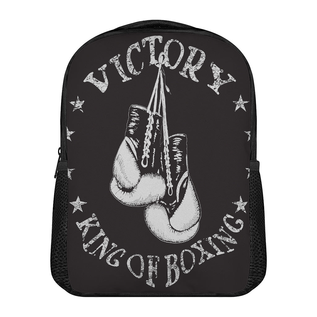Victory King Of Boxing Print Casual Backpack