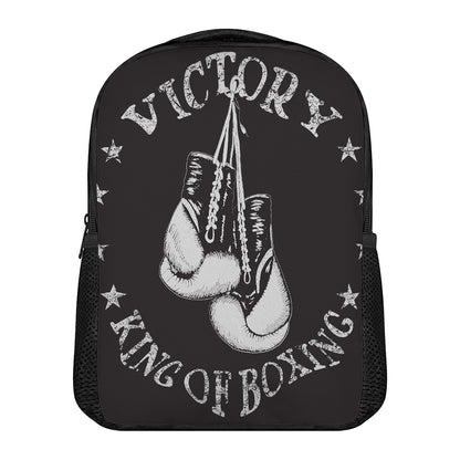 Victory King Of Boxing Print Casual Backpack