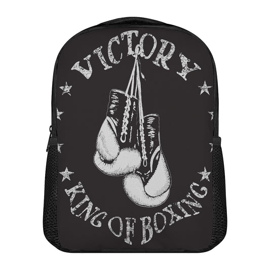 Victory King Of Boxing Print Casual Backpack