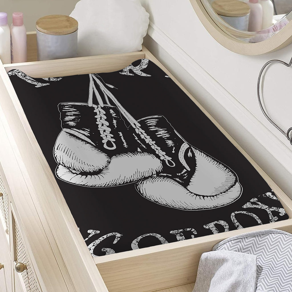 Victory King Of Boxing Print Changing Pad Cover