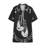 Victory King Of Boxing Print Cotton Hawaiian Shirt