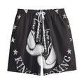 Victory King Of Boxing Print Cotton Shorts