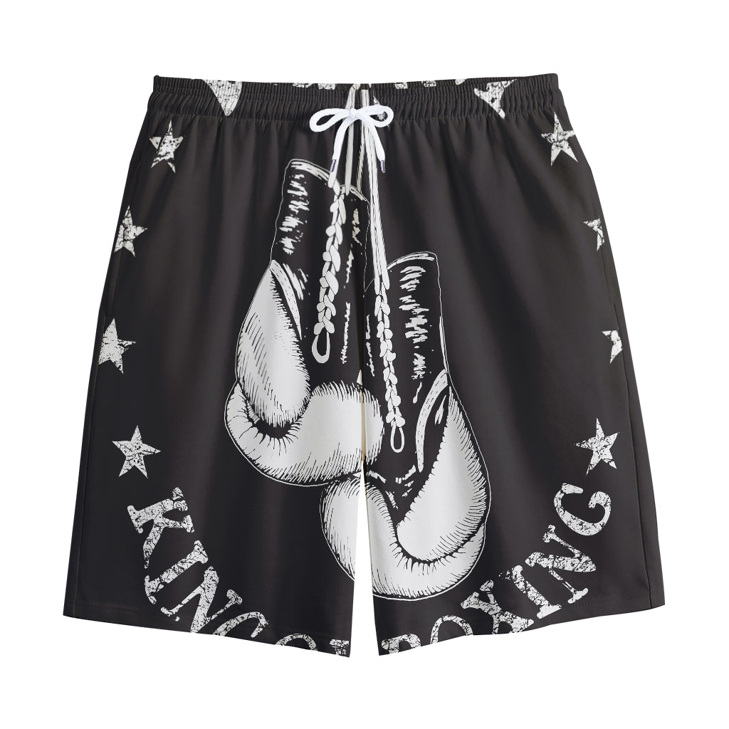 Victory King Of Boxing Print Cotton Shorts