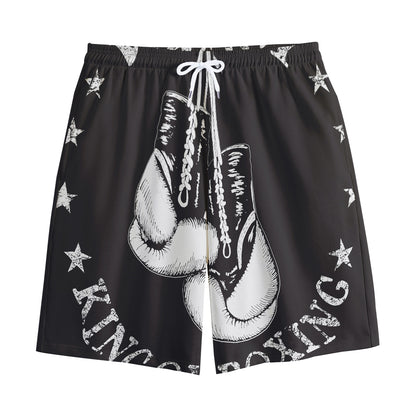 Victory King Of Boxing Print Cotton Shorts