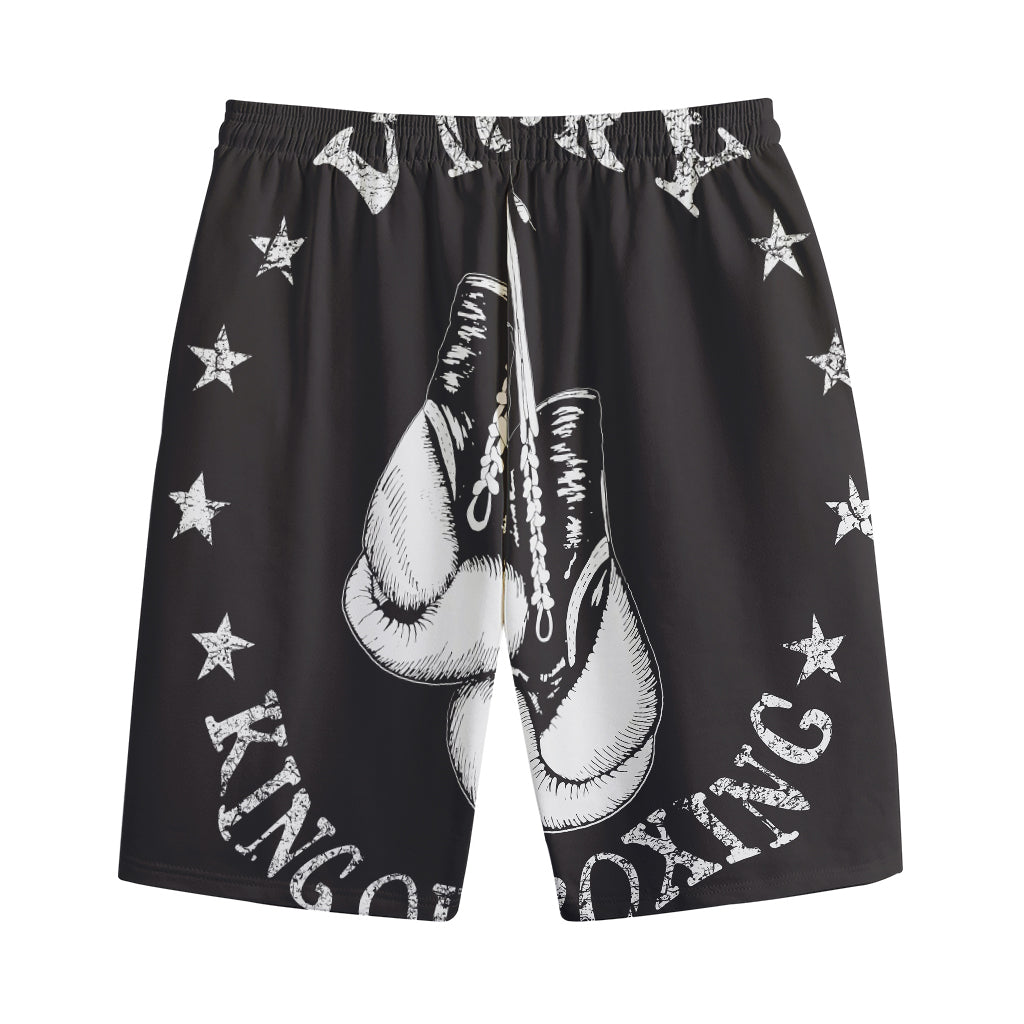 Victory King Of Boxing Print Cotton Shorts
