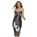 Victory King Of Boxing Print Cross Back Cami Dress