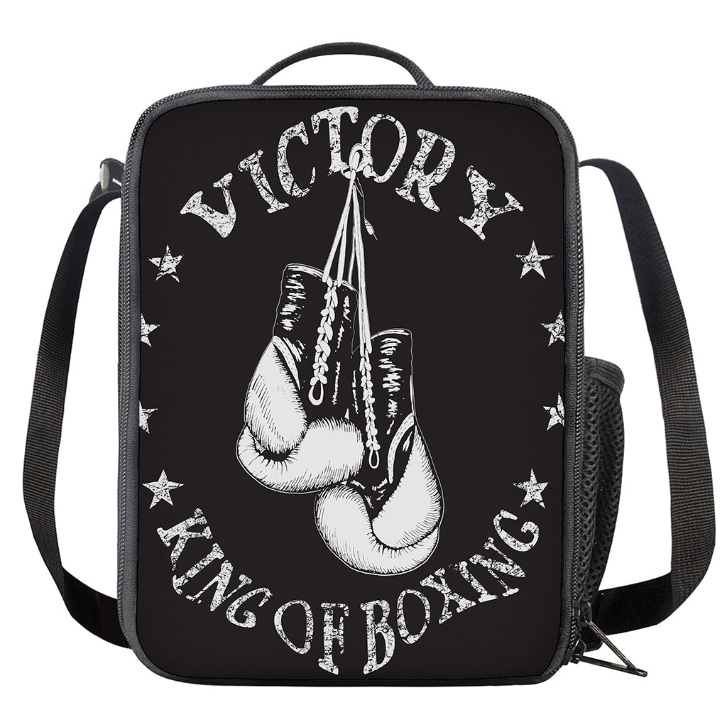 Victory King Of Boxing Print Crossbody Lunch Bag