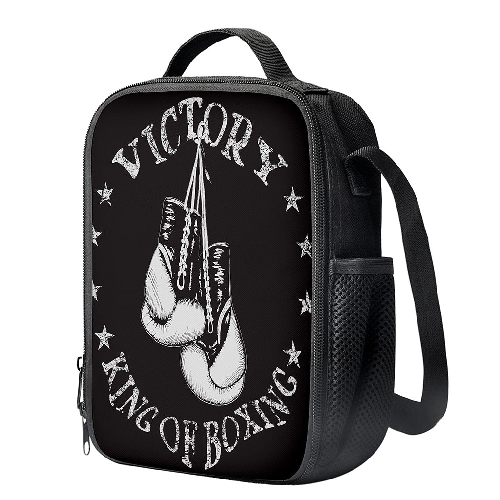 Victory King Of Boxing Print Crossbody Lunch Bag