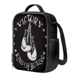 Victory King Of Boxing Print Crossbody Lunch Bag