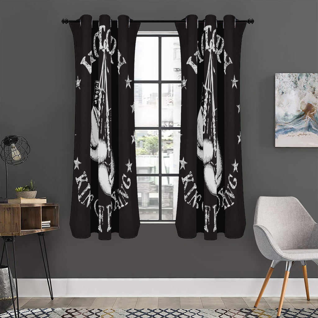 Victory King Of Boxing Print Curtain