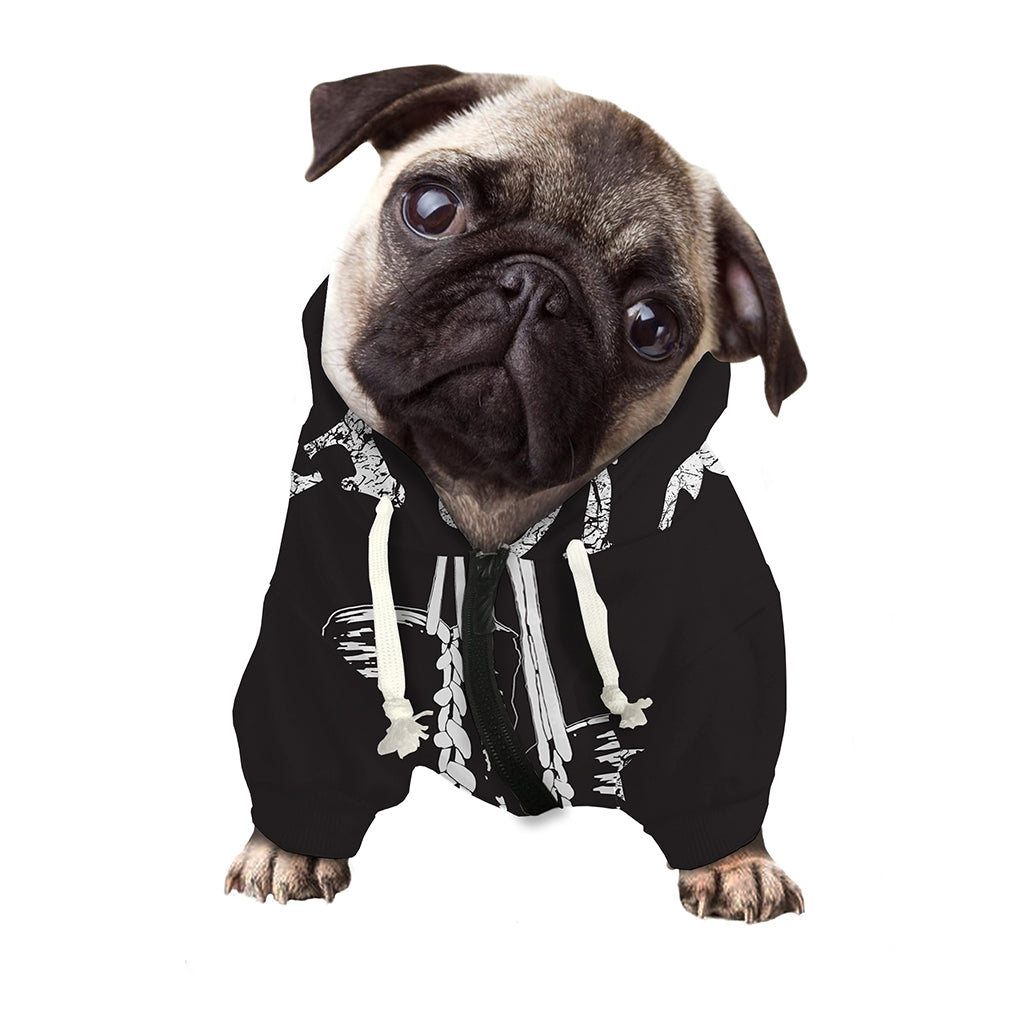 Victory King Of Boxing Print Dog Zip Up Hoodie