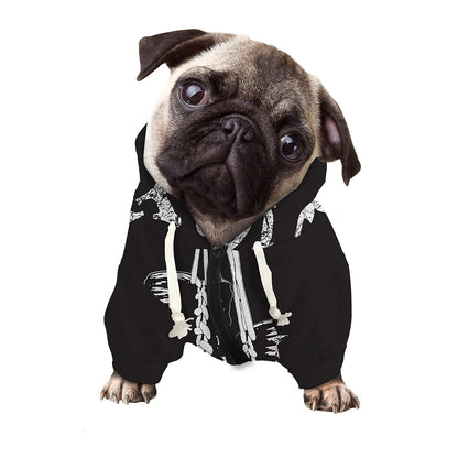 Victory King Of Boxing Print Dog Zip Up Hoodie