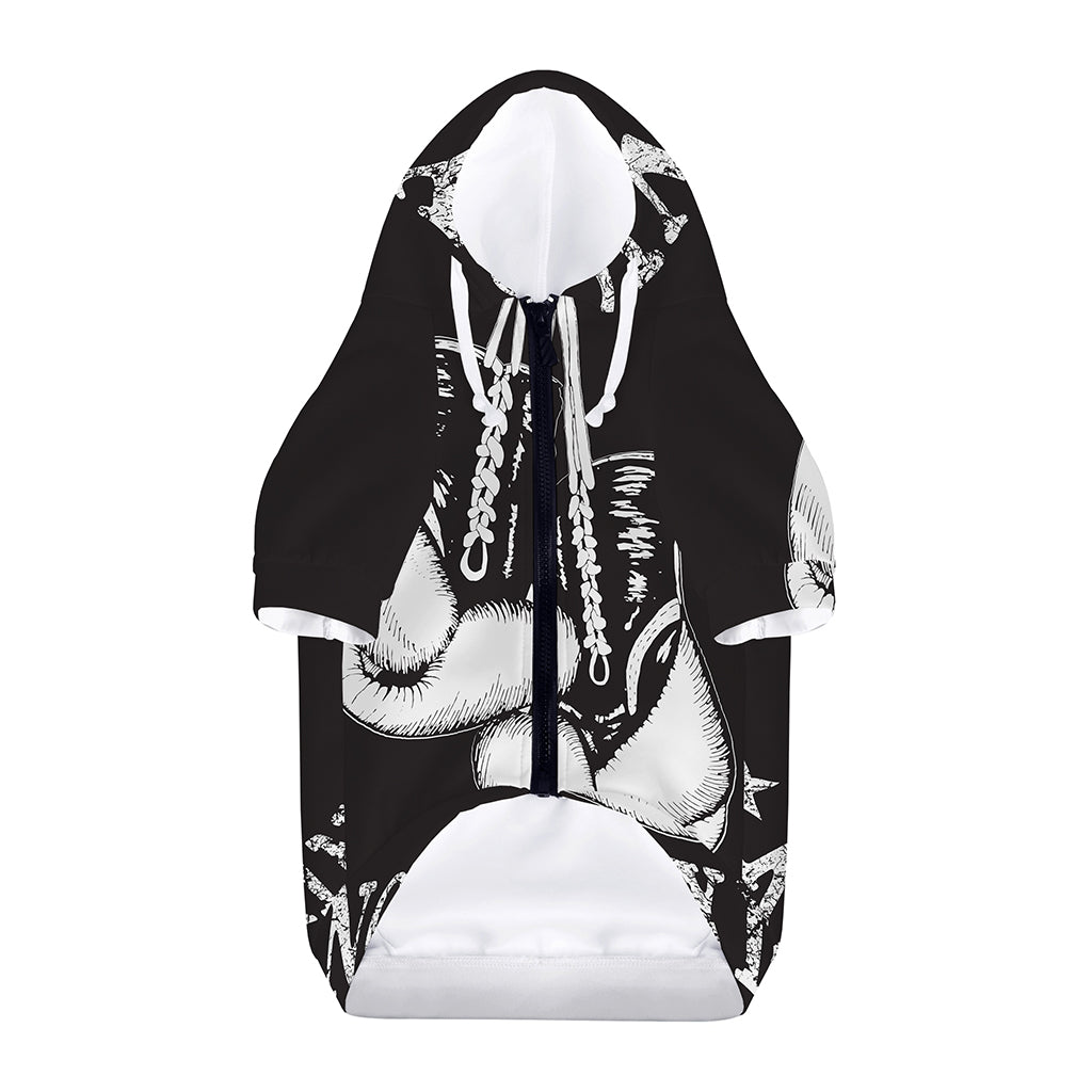Victory King Of Boxing Print Dog Zip Up Hoodie