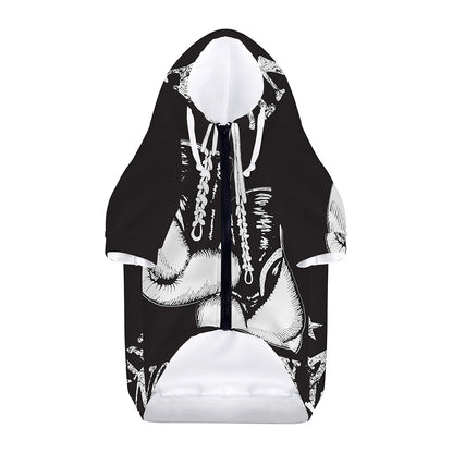 Victory King Of Boxing Print Dog Zip Up Hoodie