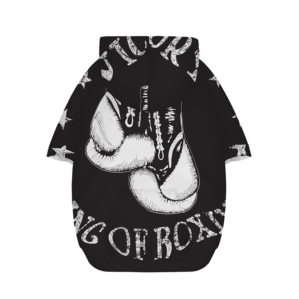 Victory King Of Boxing Print Dog Zip Up Hoodie