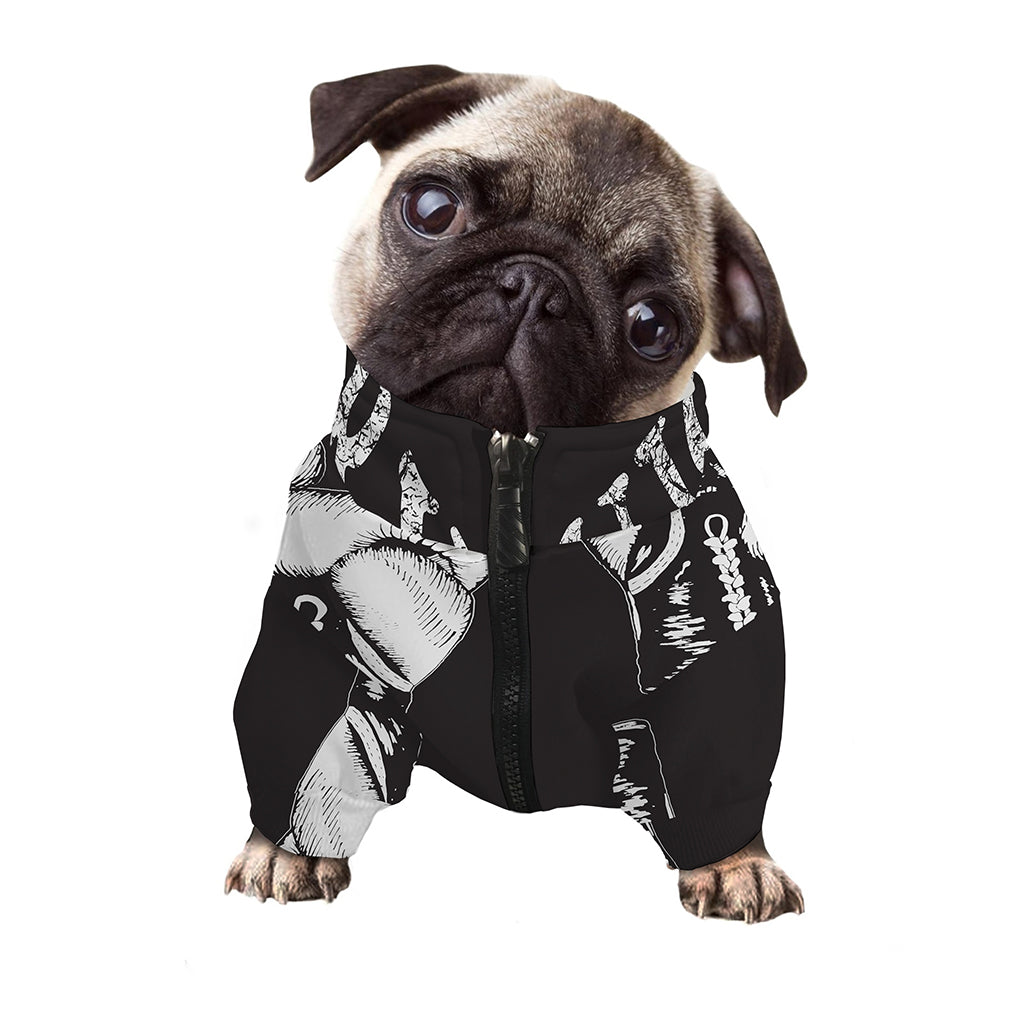 Victory King Of Boxing Print Dog Zip Up Jacket