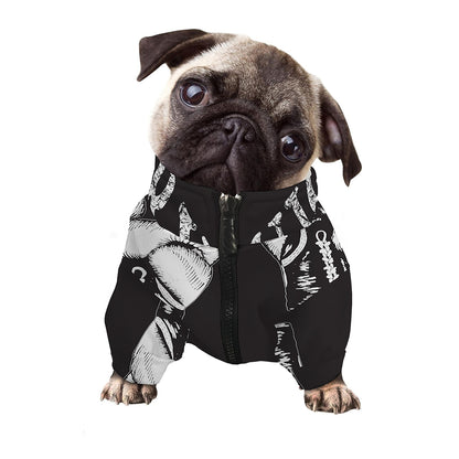 Victory King Of Boxing Print Dog Zip Up Jacket