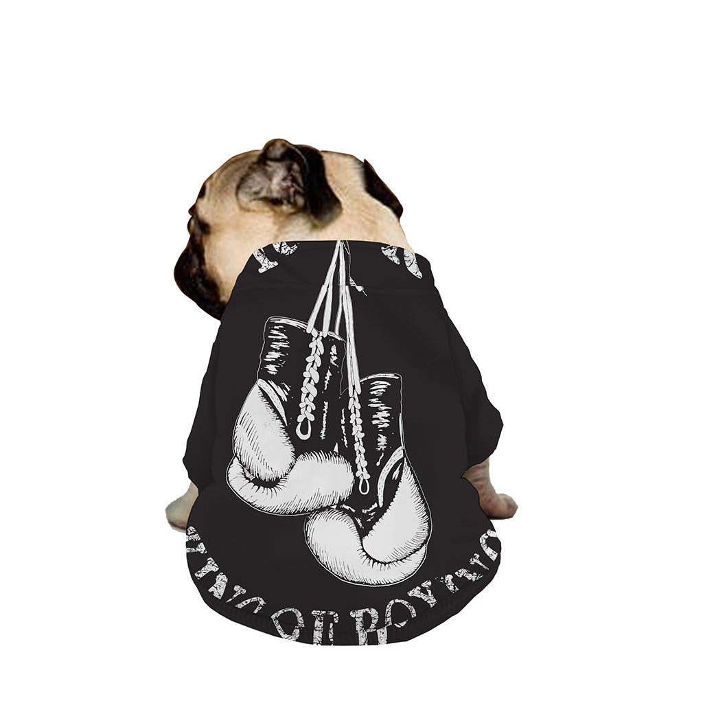 Victory King Of Boxing Print Dog Zip Up Jacket