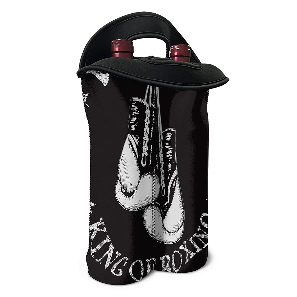 Victory King Of Boxing Print Double Neoprene Wine Tote