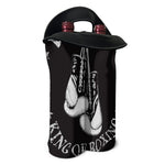 Victory King Of Boxing Print Double Neoprene Wine Tote