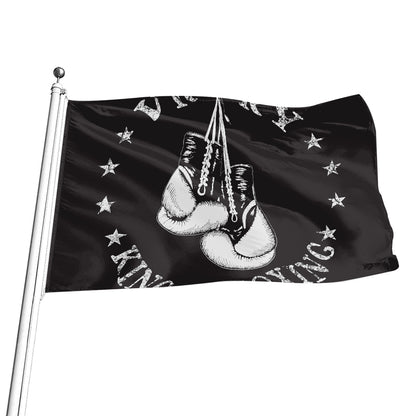Victory King Of Boxing Print Flag