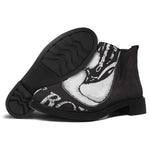 Victory King Of Boxing Print Flat Ankle Boots