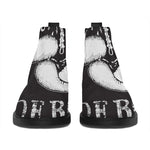 Victory King Of Boxing Print Flat Ankle Boots